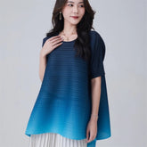 Truly Pleated Ombre Tunic Top